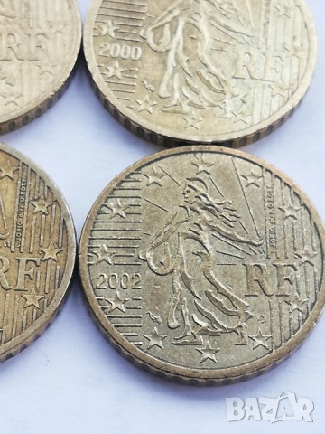 лот 50 евро-цента Франция 1999-2002 г., снимка 5 - Нумизматика и бонистика - 52351655