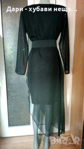 Черна рокля от два пласта🍀❤M,L❤❤арт.4365, снимка 3 - Рокли - 37198306