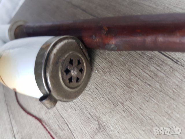 Стара голяма порцеланова лула, снимка 4 - Лули - 38944872