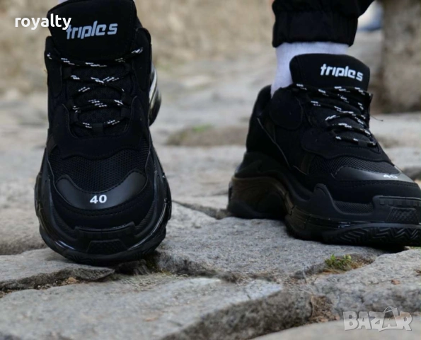 Дамски Маратонки Balenciaga Цвят- Черно, снимка 3 - Маратонки - 51631265