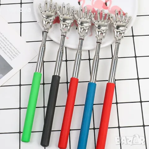 5849 Чесалка за гръб масажор с телескопична дръжка Ръчичка череп, снимка 7 - Други - 49965624