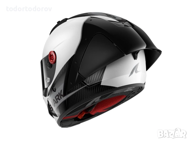Мото Каска SHARK AERON GP BLANK SP White Official FIM MotoGP Helmet, снимка 4 - Аксесоари и консумативи - 52903277
