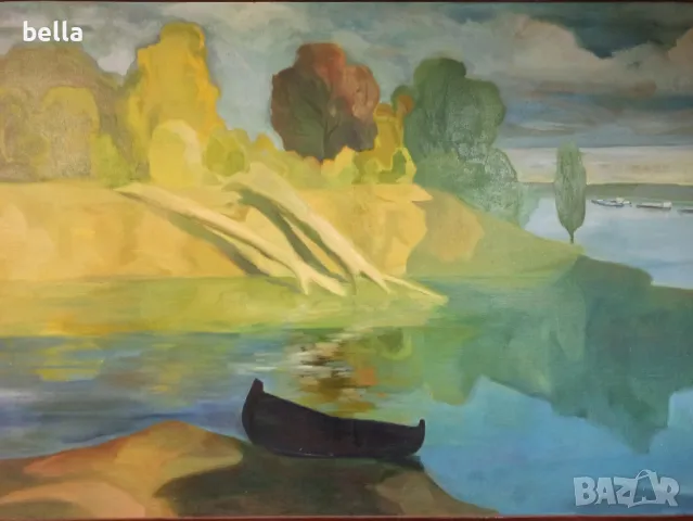 Стара майсторска маслена картина с внушителен размер!, снимка 3 - Картини - 48039308