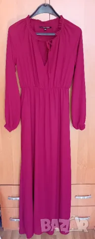 Дълга рокля бордо, снимка 2 - Рокли - 50310849