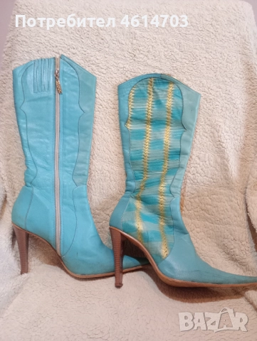 Дамски ботуши кожа луксозни 