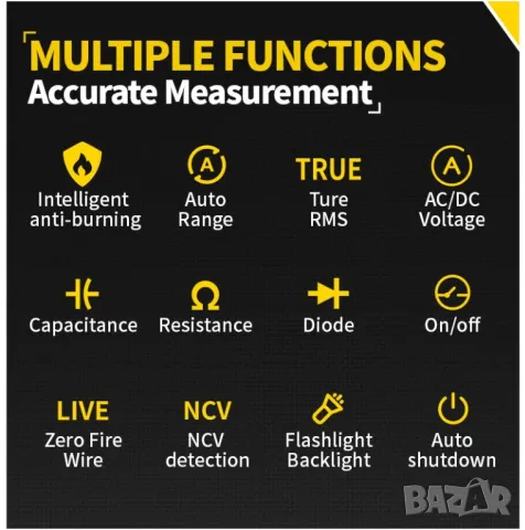 Цифров мултицет FNIRSI MT-40, снимка 9 - Други инструменти - 49823724