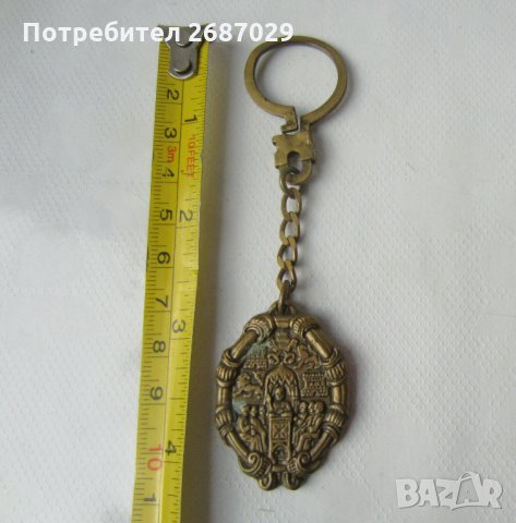 стар ключодържател клетва, лъв бронз метал, снимка 2 - Други ценни предмети - 29035550