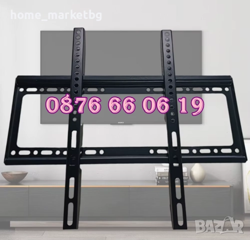 Универсална стойка за телевизор 26-63" инча, неподвижна стойка до 50 кг, снимка 4 - Стойки, 3D очила, аксесоари - 52502896