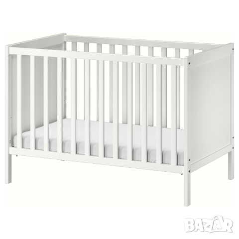 IKEA SUNDVIK бебешко креватче, 60x120 см, бяло, снимка 4 - Мебели за детската стая - 52452671