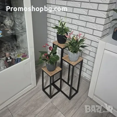 Цветарник, поставка за цветя с метална рамка 67х34,5 см, снимка 7 - Декорация за дома - 49778395