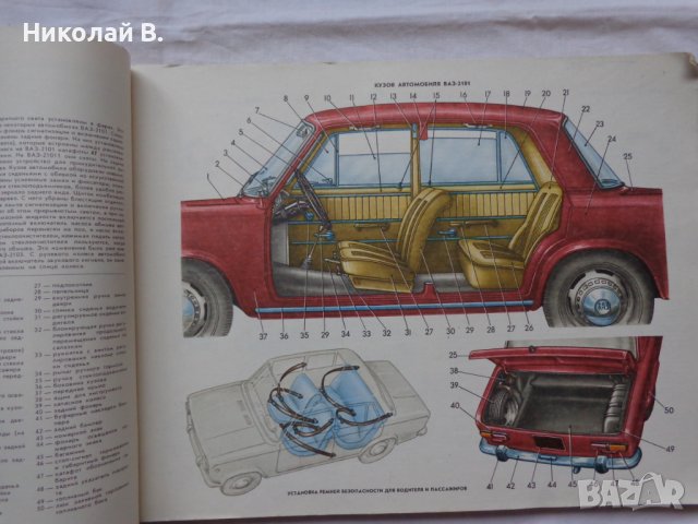 Книга Цветен Албум Леки автомобили Лада ВаЗ 2101/2102/2106/2121 Нива Киев 1983 г на Руски език, снимка 5 - Специализирана литература - 37072705