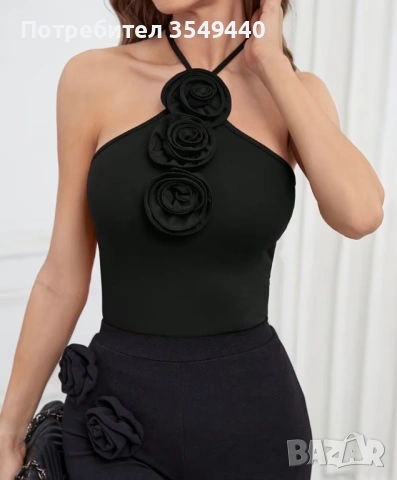 Елегантен черен топ