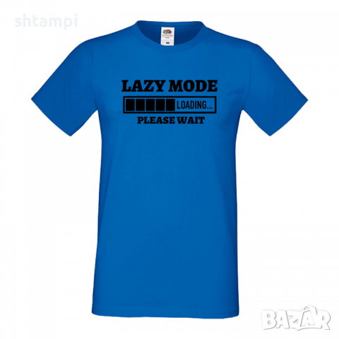 Мъжка тениска Lazy Mode Loading,Loading,Please wait,батерия,Изненада,Подарък, снимка 4 - Тениски - 36419310