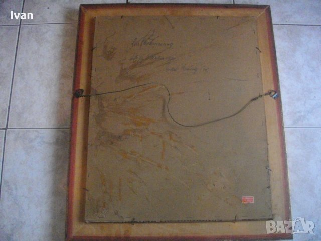 Голям Немски Гоблен-615х525мм-Натюрморт-Плодове-DMC Конци-Ръчно Нашиван-Рамкиран, снимка 13 - Гоблени - 37043153