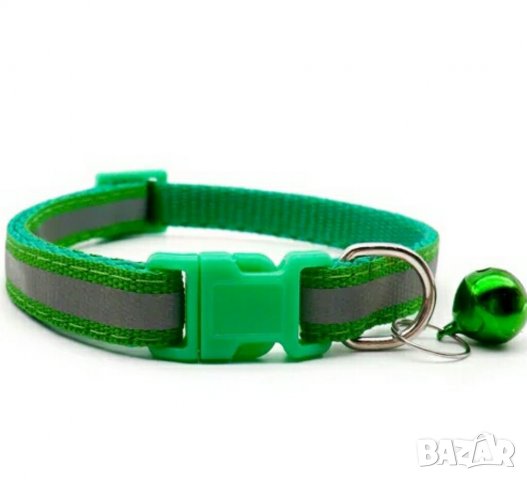 Нашийници за малки кчета и котки със светлоотразителна лента. Каишка/ Нашийник за малко куче и котка, снимка 5 - За кучета - 32880448