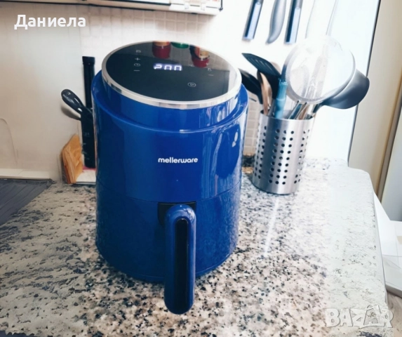 Еър файър с горещ въздух Mellerware - Air fryer Crunchy Blue, снимка 2 - Други - 51589102