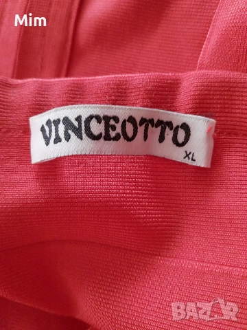  Резервирани VINCEOTTO XL Червена бандажна рокля, снимка 7 - Рокли - 53503165