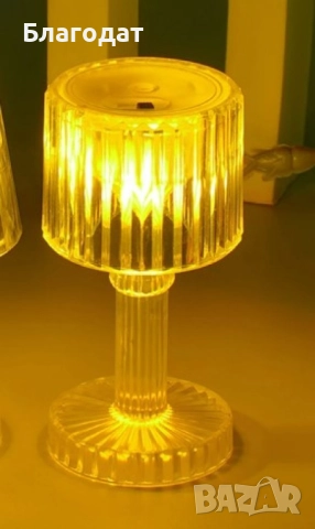 Мини LED нощна лампа с бутон за самозахранване на батерията, 8.5 см. НАЛИЧНА В ДВА ВАРИАНТА: С Трапе