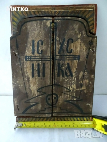 Православна дървена икона - триптих, снимка 8 - Антикварни и старинни предмети - 51859248