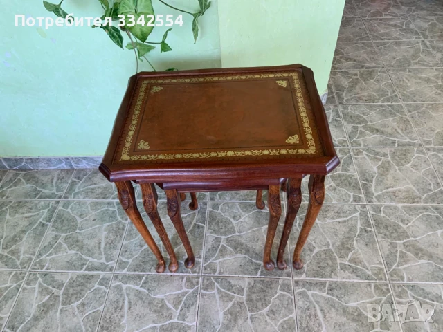 МАСА МАСИЧКА МАСИЧКИ ТИП ЗИГОН В СТИЛ ЧИПЪНДЕЙЛ-3 БР., снимка 3 - Антикварни и старинни предмети - 50847017