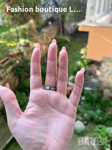 Сребрист дамски пръстен с блестящи камъчета ❤️, снимка 5 - Пръстени - 52413539