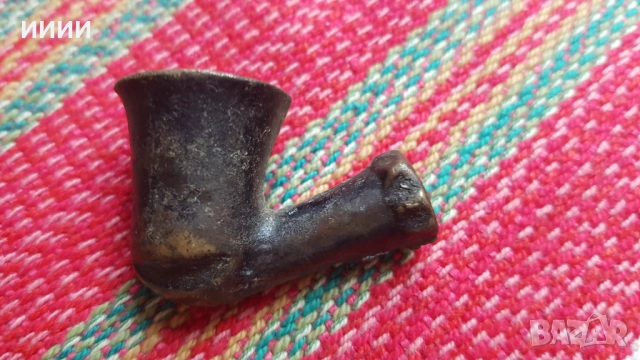 Османска бронзова лула 3, снимка 2 - Антикварни и старинни предмети - 52050761