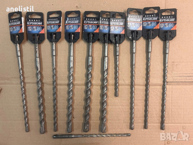 🔩 SDS-PLUS СВРЕДЛА ЗА БЕТОН ERBAUER – КОМПЛЕКТ 🔩