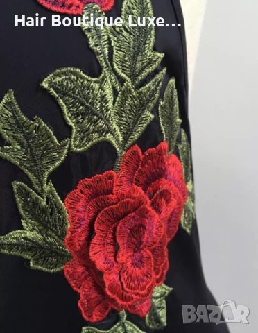 5 ЛЕВА ‼️ Черно боди с уникална бродерия 🌹, снимка 4 - Бельо - 38569685