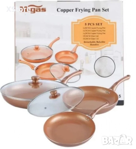 Комплект от 3 керамични тигана за всяка кухня Migas ML-0015, снимка 2 - Съдове за готвене - 51995477