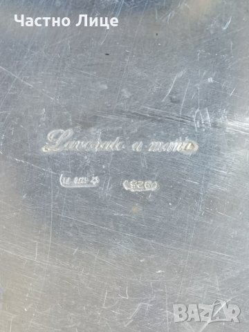 Старинен Сребърен Италиански Аристократичен Съд за Хайвер 2 Части, снимка 4 - Антикварни и старинни предмети - 34879931