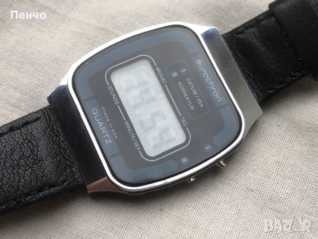 ретро LCD "EUROCHRON" /RUHLA/ QUARTZ - MADE IN GDR - МИНТ, снимка 7 - Антикварни и старинни предмети - 43128717