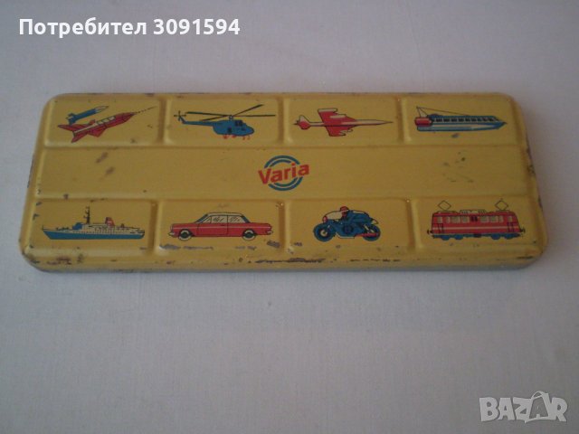 Винтидж немски VARIA Кутия за акварелни бои тенекиен германия, снимка 3 - Антикварни и старинни предмети - 37237711
