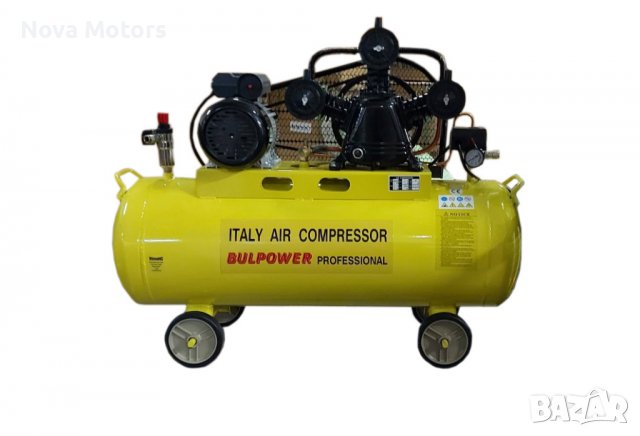 Компресор за въздух 100литра 3KW ПОДСИЛЕН Italy Air Nova Electric, снимка 1 - Компресори - 39415839