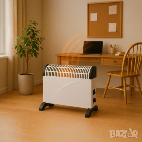 Електрически конвектор 2000 W с термостат – Енергийно ефективен и тих отоплител за всяко помещение, снимка 2 - Други стоки за дома - 52933654