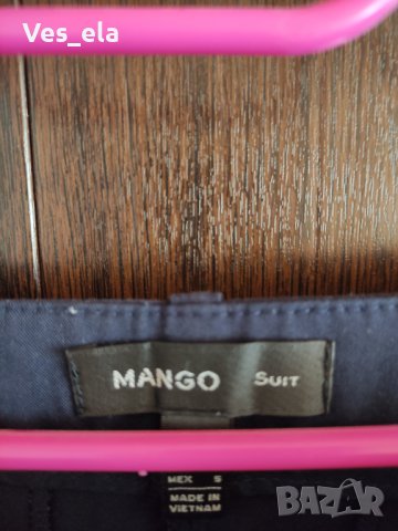 Тъмно син панталон MANGO Suit , снимка 2 - Панталони - 40626680
