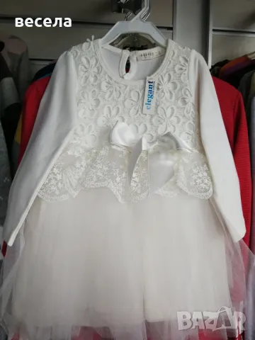 рокли бели, официални, за 3,3,5,6,7,8,годинки, снимка 3 - Детски рокли и поли - 50397688