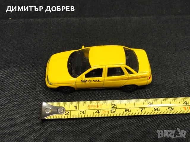1/64 СТАРА РЕТРО МЕТАЛНА КОЛИЧКА ЛАДА LADA 110 TAXI, снимка 7 - Колекции - 51749180
