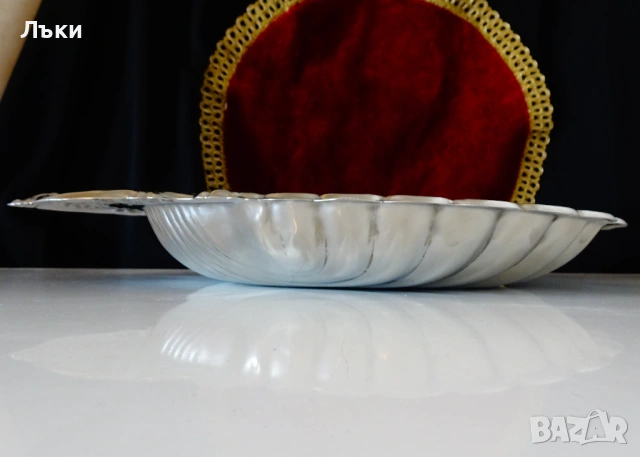 Посребрен съд за сервиране перлена мида,барок. , снимка 5 - Антикварни и старинни предмети - 53394884