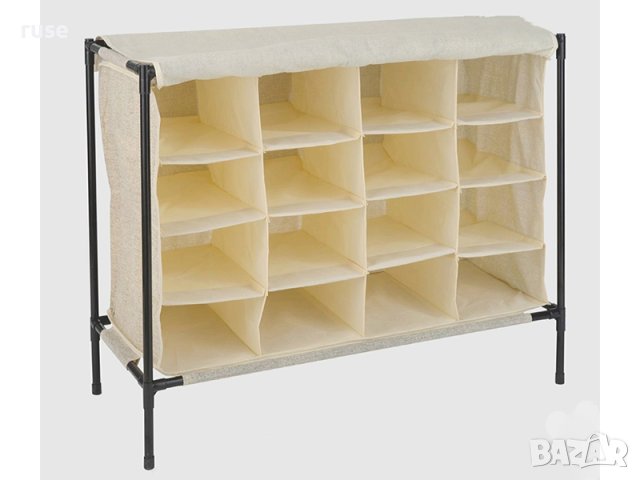 НОВИ! Текстилен шкаф органайзер за обувки 16 отделения 84х35х66см, снимка 7 - Шкафове - 44082228