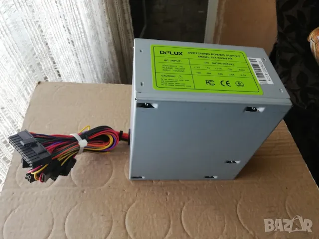 Компютърно захранване 500W Delux ATX-500W P4 120mm FAN, снимка 2 - Захранвания и кутии - 47313914