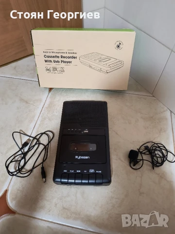 Чисто нов преносим касетофон RYBOZEN с вградена колонка и USB порт, снимка 1