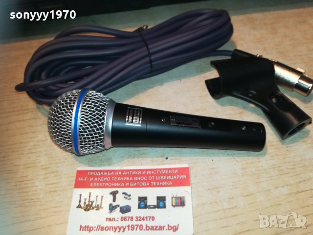 shure beta sm58s profi mic с кабел и държач 2003211950, снимка 7 - Микрофони - 32240064
