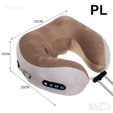 Масажна възглавница за врат с мемори пяна, снимка 4 - Други стоки за дома - 51222356