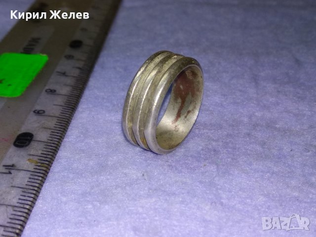 КРАСИВА ВИНТИДЖ СТИЛ СРЕБЪРНА ХАЛКА ОКСИДИРАНО СРЕБРО 925 ПРЪСТЕН РЪЧНА МАЙСТОРСКА ИЗРАБОТКА 40513, снимка 3 - Пръстени - 43221582
