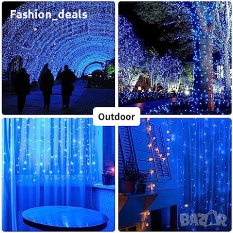 Нови Външни слънчеви светлини 3×3m 300LED с дистанционно управление Декорация, снимка 5 - Други стоки за дома - 42945471