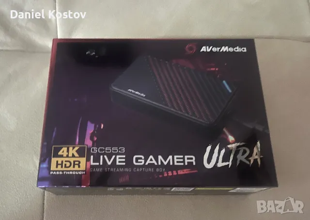 Външен кепчър AVerMedia LIVE Gamer ULTRA, USB 3.1 (TYPE-C), GC553, снимка 1 - Геймърски - 47825702