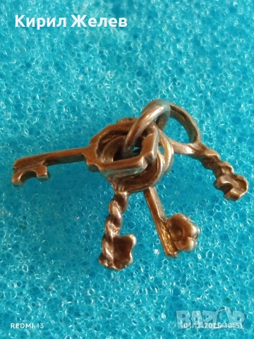 Сребърна висулка ключове майсторска ръчна изработка много красив дизайн 27728