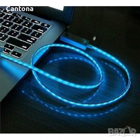 Уникален micro USB LED Light USB data кабел за зареждане, снимка 3 - USB кабели - 36829985