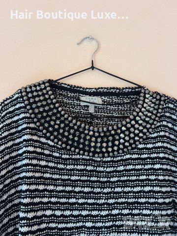 ZARA широк пуловер с шипове 🖤, снимка 2 - Блузи с дълъг ръкав и пуловери - 43699964