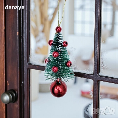 6169 Висяща елхичка за кола коледна украса за автомобил, 11×5 см, снимка 3 - Аксесоари и консумативи - 52030115